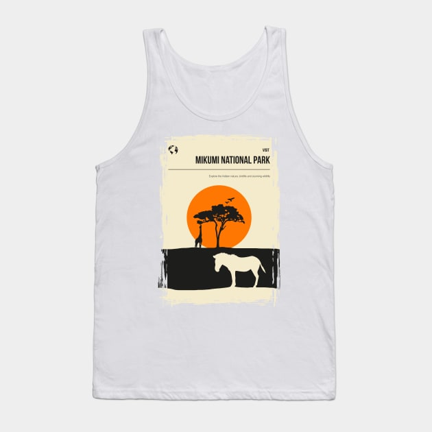 Mikumi Tanzania National Park vintage minimal travel poster Tank Top by jornvanhezik